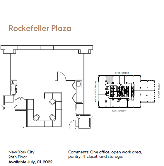 45 Rockefeller Plaza | 1,268 RSF (Direct Lease) | Noah & Co